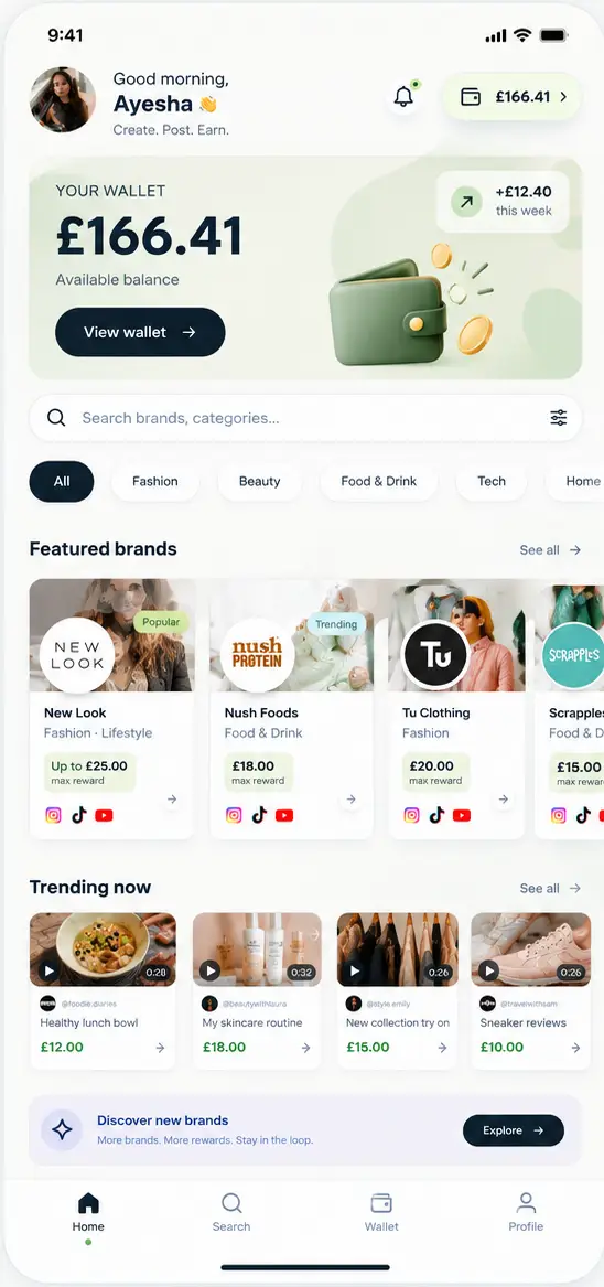 App home page